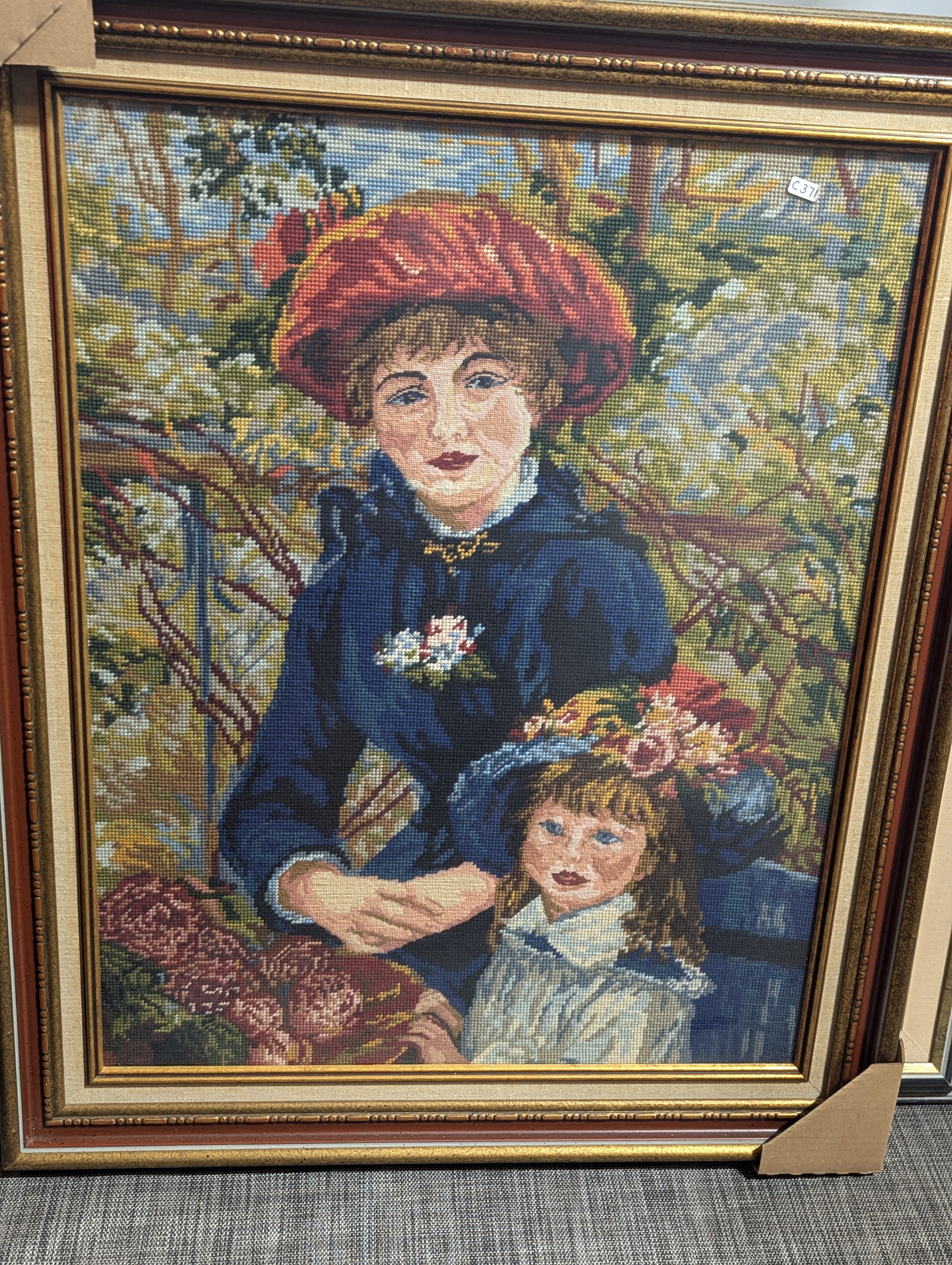 RENOIR inspired tapestry ART - Two Sisters