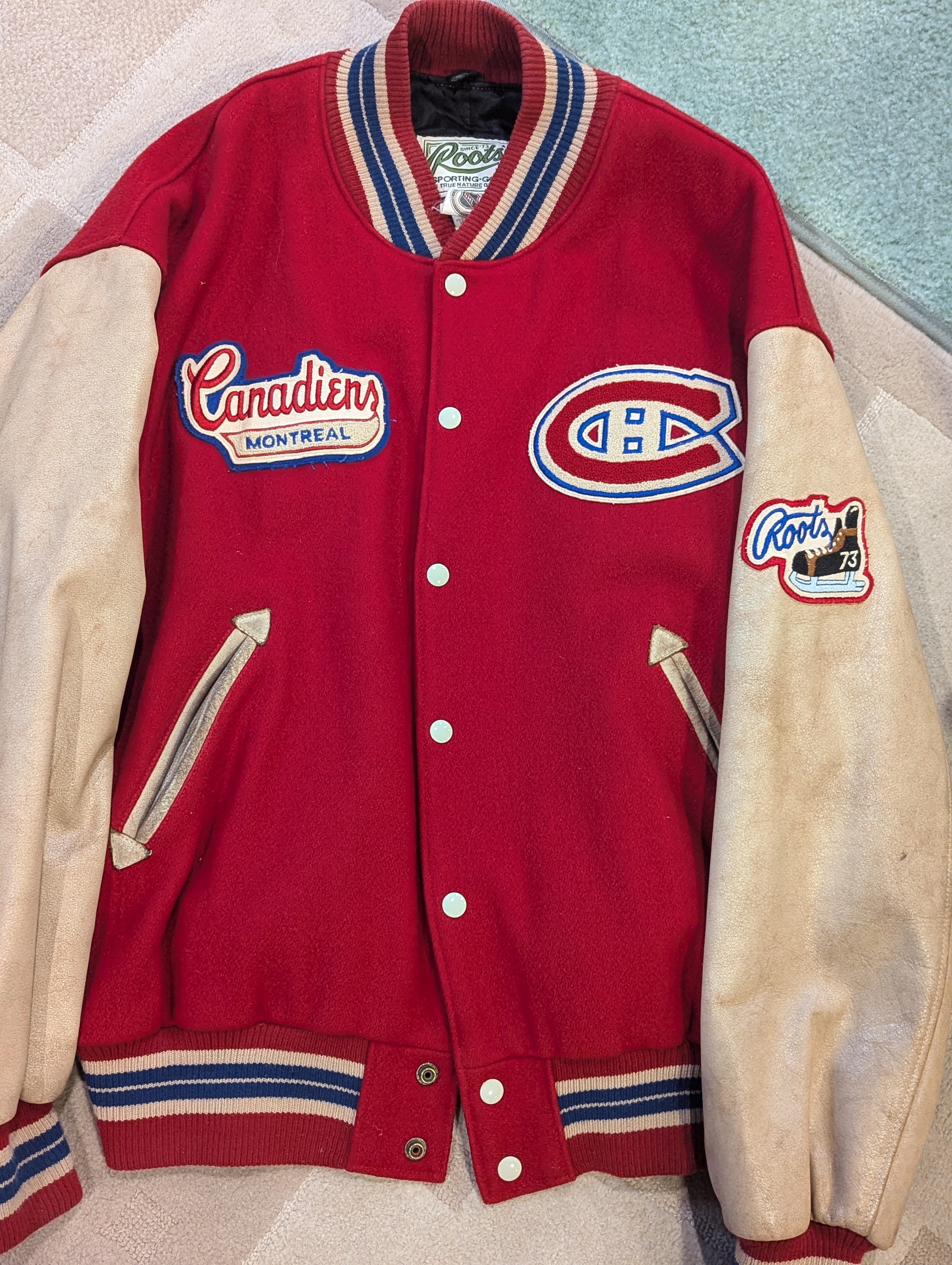 Monteal Canadiens Leather/Wool Jacket VINTAGE