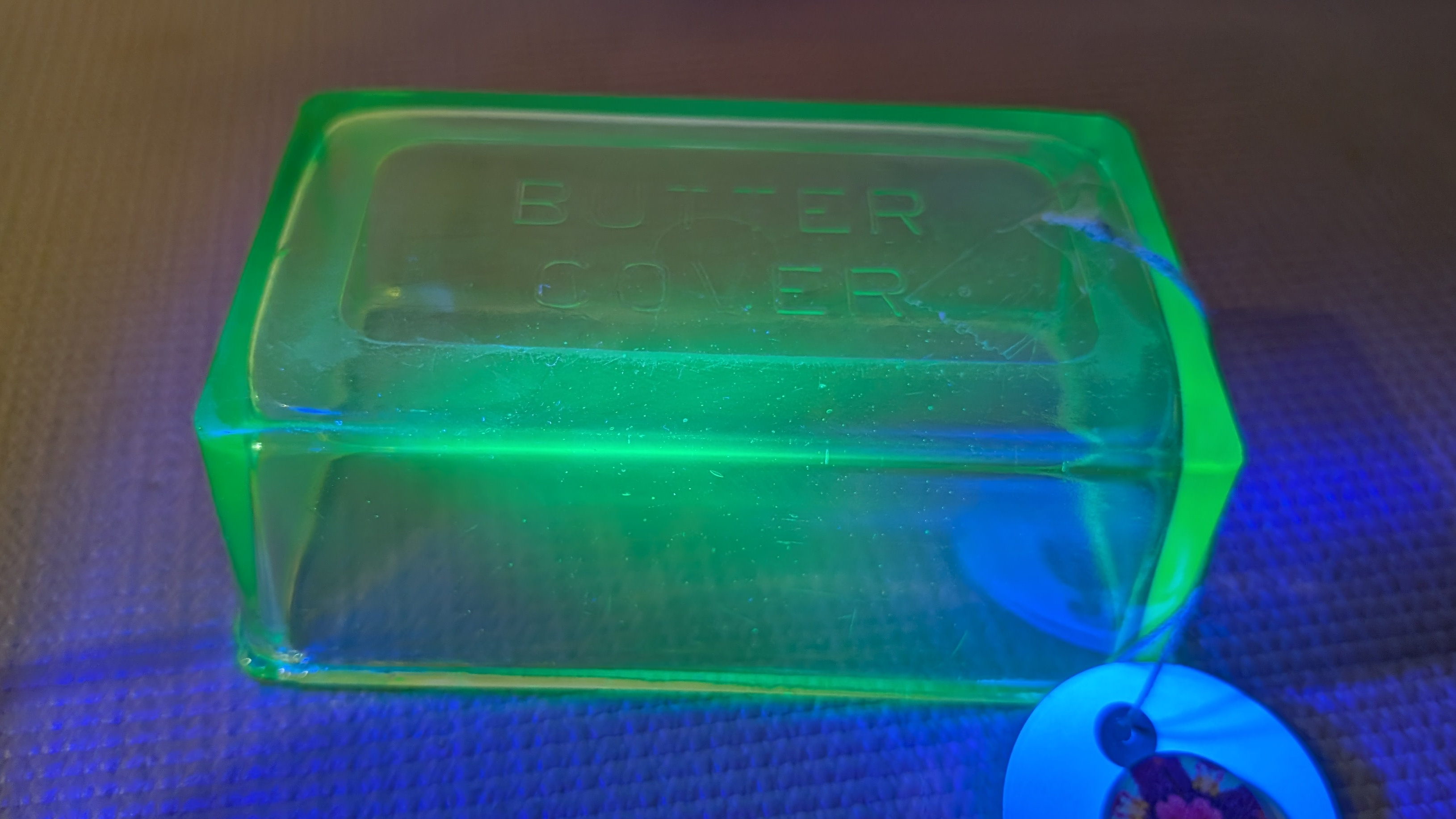 DEPRESSION GLASS - Uranium BUTTER COVER