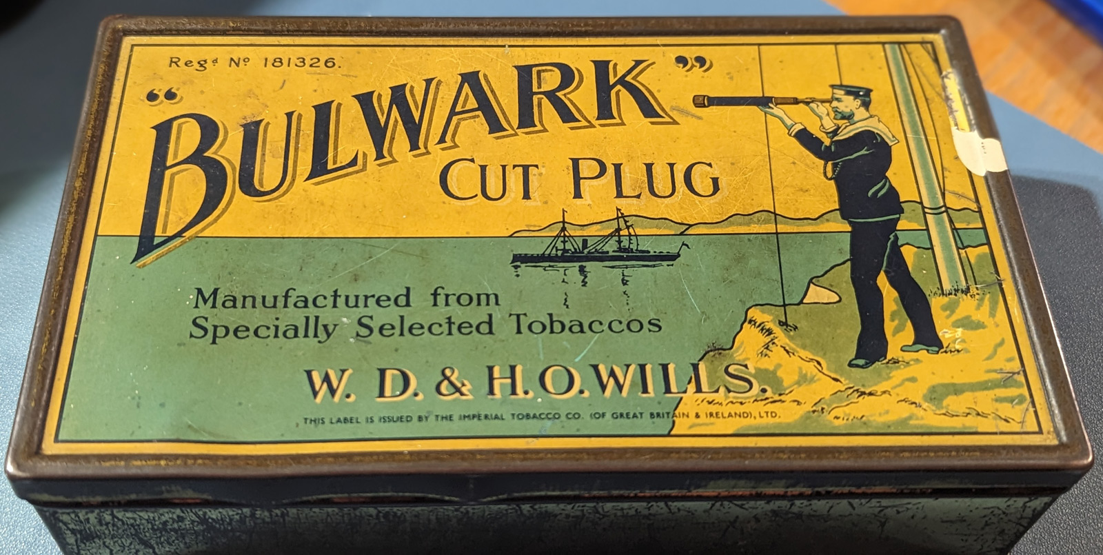 Tin - Bulwark Cut Plug Tobacco